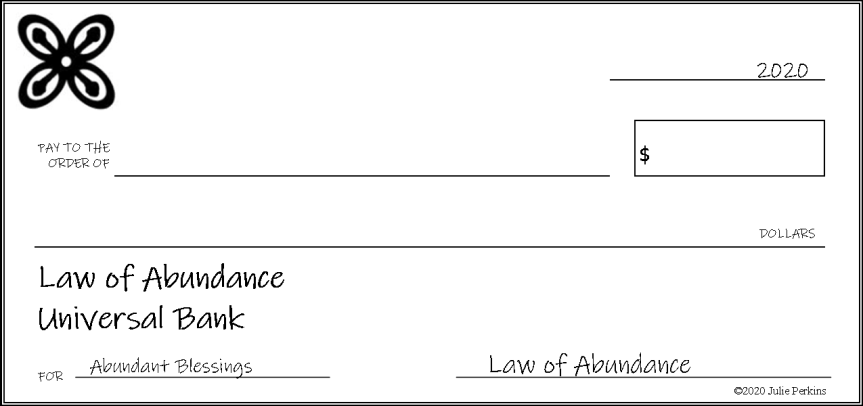 June 21, 2020 – New Moon – Law of Abundance Check